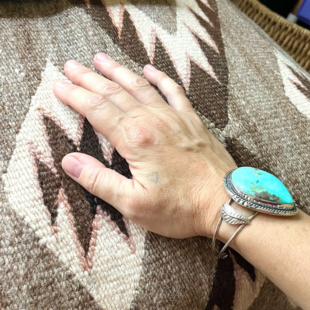 Sterling Silver & Turquoise Bracelet. Beautiful craftsmanship!